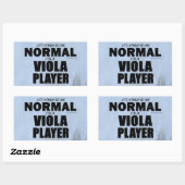 Normale rechthoekige Viola Player-Sticker Sticker (Vel)