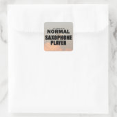 Normale Saxophone Player Square Sticker (Tas)