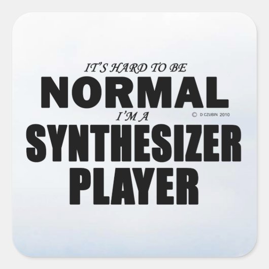 Normale Sticker Synthesizer Player Square (Voorkant)