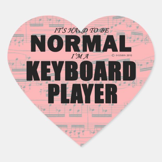 Normale Sticker voor het hart van toetsenbordspele (Voorkant)