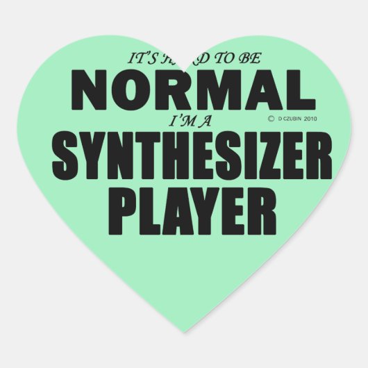 Normale Synthesizer Player Heart Sticker (Voorkant)