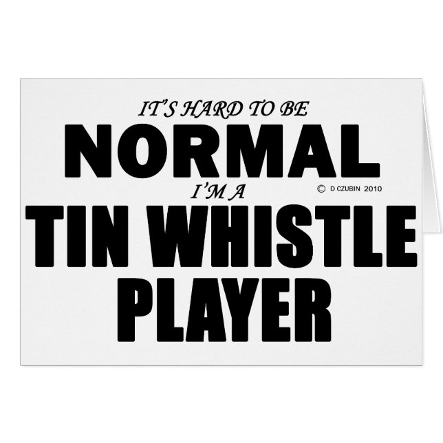 Normale Tin Whistle Player (Voorkant Horizontaal)
