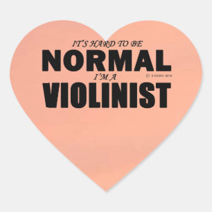 Normale Violinist Heart Sticker