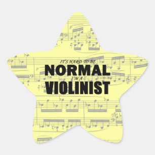 Normale Violinist Star-Sticker Ster Sticker