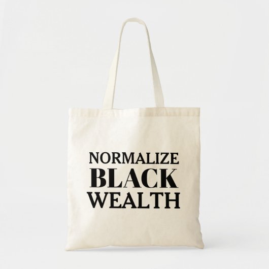 Normaliseer Black Wealth Empowerment Canvas tas (Voorkant)