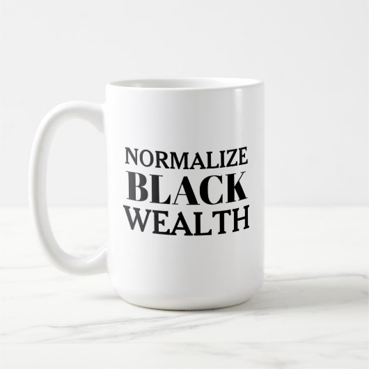Normaliser la Mug de café Black Wealth (Gauche)