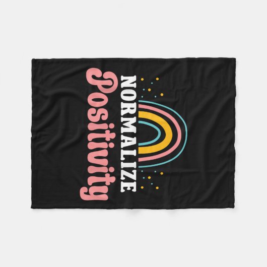 Normalize Sitivity Rainbow Funny Saying Motivation Fleece Deken (Voorkant (Horizontaal))