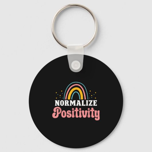 Normalize Sitivity Rainbow Funny Saying Motivation Sleutelhanger (Voorkant)