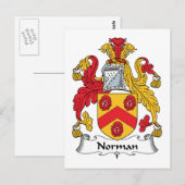 Norman Family Crest Briefkaart (Voorkant / Achterkant)