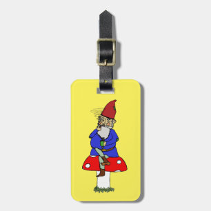 Norman Gnome Bagagelabel met leder Buckle