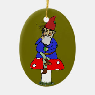 Norman Gnome Ceramic Ornament