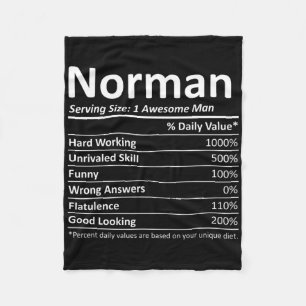 Norman Nutrition Funny Verjaardag Gepersonaliseerd Fleece Deken