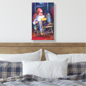 Norman tekent het liefst in zijn slaap canvas afdruk (Insitu (Slaapkamer))