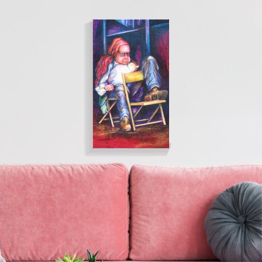 Norman tekent het liefst in zijn slaap canvas afdruk (Insitu (Woonkamer))