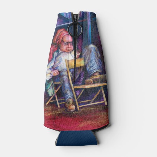 Norman verkiest in zijn slaap te tekenen flesjeskoeler (Achterkant)