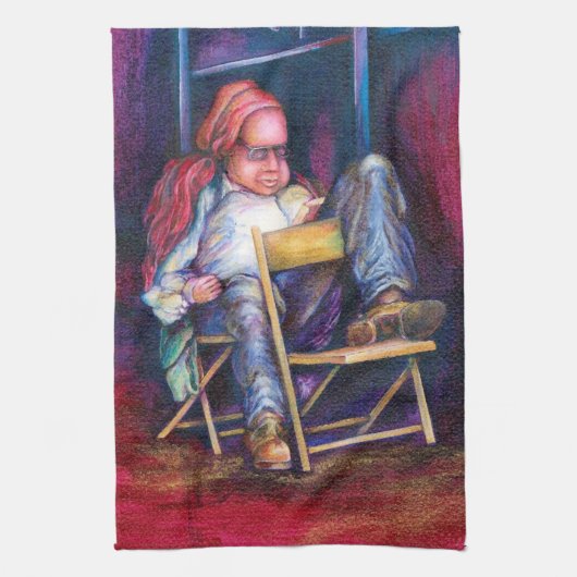 Norman verkiest in zijn slaap te tekenen theedoek (Verticaal)