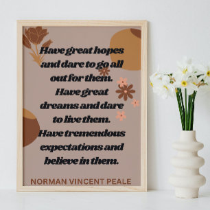 Norman Vincent Peale citaat Poster