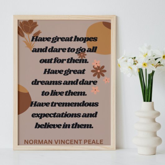 Norman Vincent Peale citaat Poster