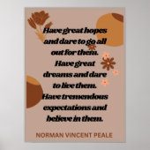 Norman Vincent Peale citaat Poster (Voorkant)