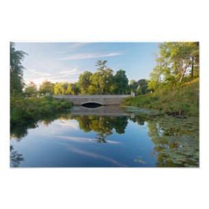 Normandale Lake Park en Brug Foto Afdruk