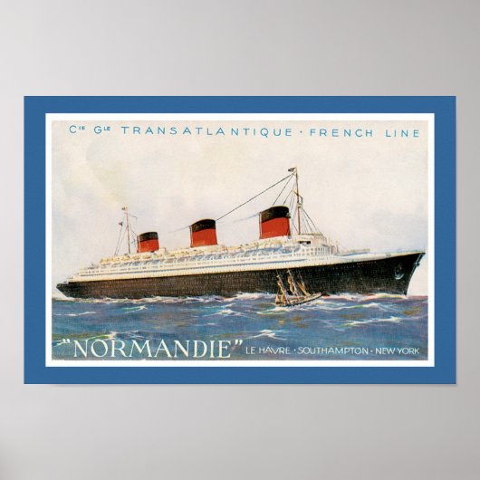 Normandie van de Franse lijn Poster (Voorkant)