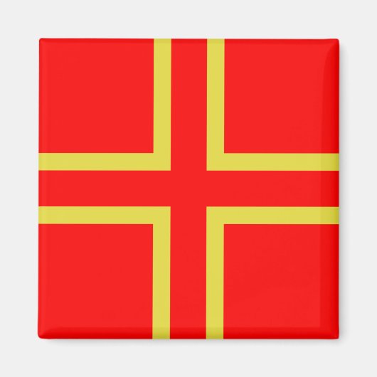 Normandische magneet - Vlag van Sint Olaf (Voorkant)