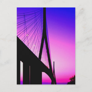 Normandy Bridge, Le Havre, Frankrijk Briefkaart