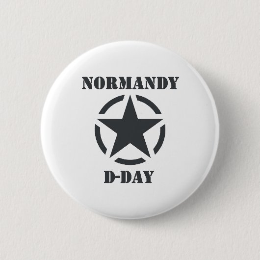 Normandy D-Day Ronde Button 5,7 Cm (Voorkant)