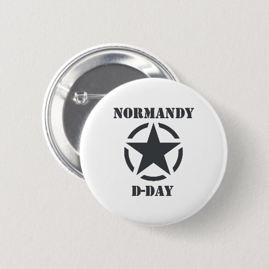 Normandy D-Day Ronde Button 5,7 Cm (Voorkant /achterkant)