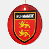 Normandy Flag Keramisch Ornament (Links)
