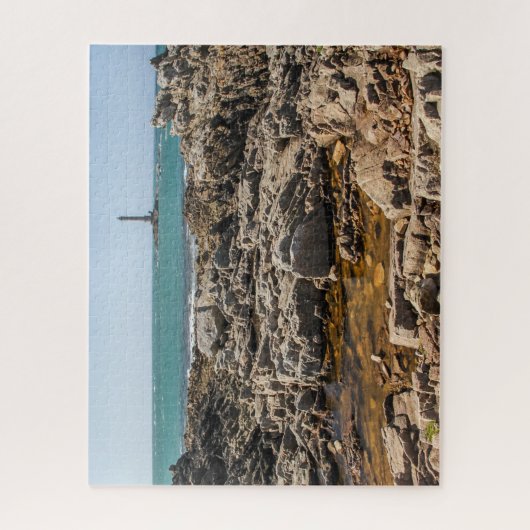 Normandy Jigzaag Puzzle - La Hague Lighthouse Legpuzzel (Verticaal)