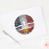 Normandy Norman French Tree Roots Flag Ronde Sticker (Envelop)