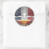 Normandy Norman French Tree Roots Flag Ronde Sticker (Tas)