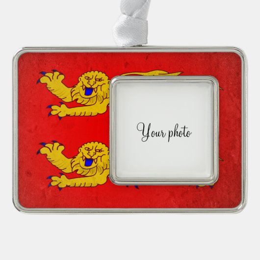 Normandy Verzilverd Kader Ornament (Voorkant)