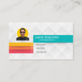 Norme polygonale du carte de visite 3D, 3,5" x (Dos)