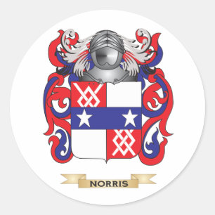 Norris Coat of Arms (Familiecrest) Ronde Sticker