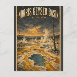 Norris Geyser Basin Yellowstone National Park Briefkaart