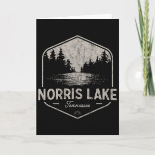 Norris Lake Tennessee Buitenactiviteiten Vintage Kaart