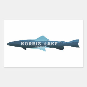 Norris Lake Tennessee Fish Rechthoekige Sticker