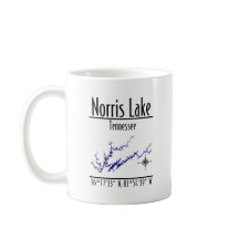 Norris Lake Tennessee Kustlijn Coördinaten