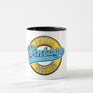Norrland Zweden vintage stijl logo Mok