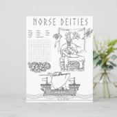 Norse Deities Pagan Coloring & Activity Blad (Staand voorkant)