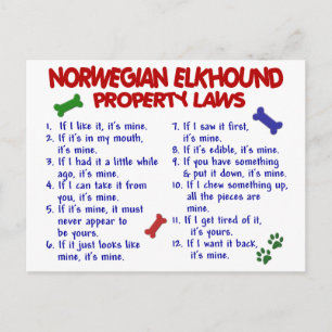 NORSE ELKHOUND Property Laws 2 Briefkaart