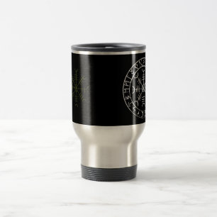 Norse Helm van Awe met Runes Reisbeker