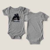 Norse Mythology Baby One-sie, Odin's Ravens (Design Recto & Verso)
