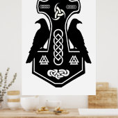 Norse Thor's Hammer Poster (Keuken)