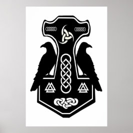 Norse Thor's Hammer Poster