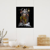 Norse Viking God Odin Poster (Keuken)