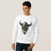Norse Viking Sweatshirt crâne (Devant entier)