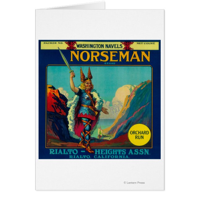 Norseman Orange Label Rialto, CA (Devant)